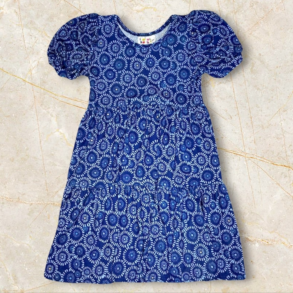 Dot Dot Smile Midnight Blooms Tier Dress Girls Size 2T Toddler Blue